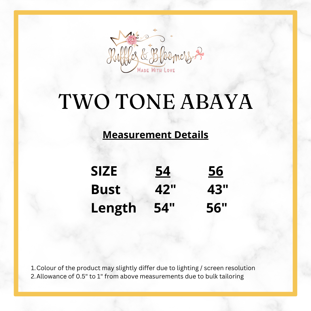 Abaya Two Tone Set