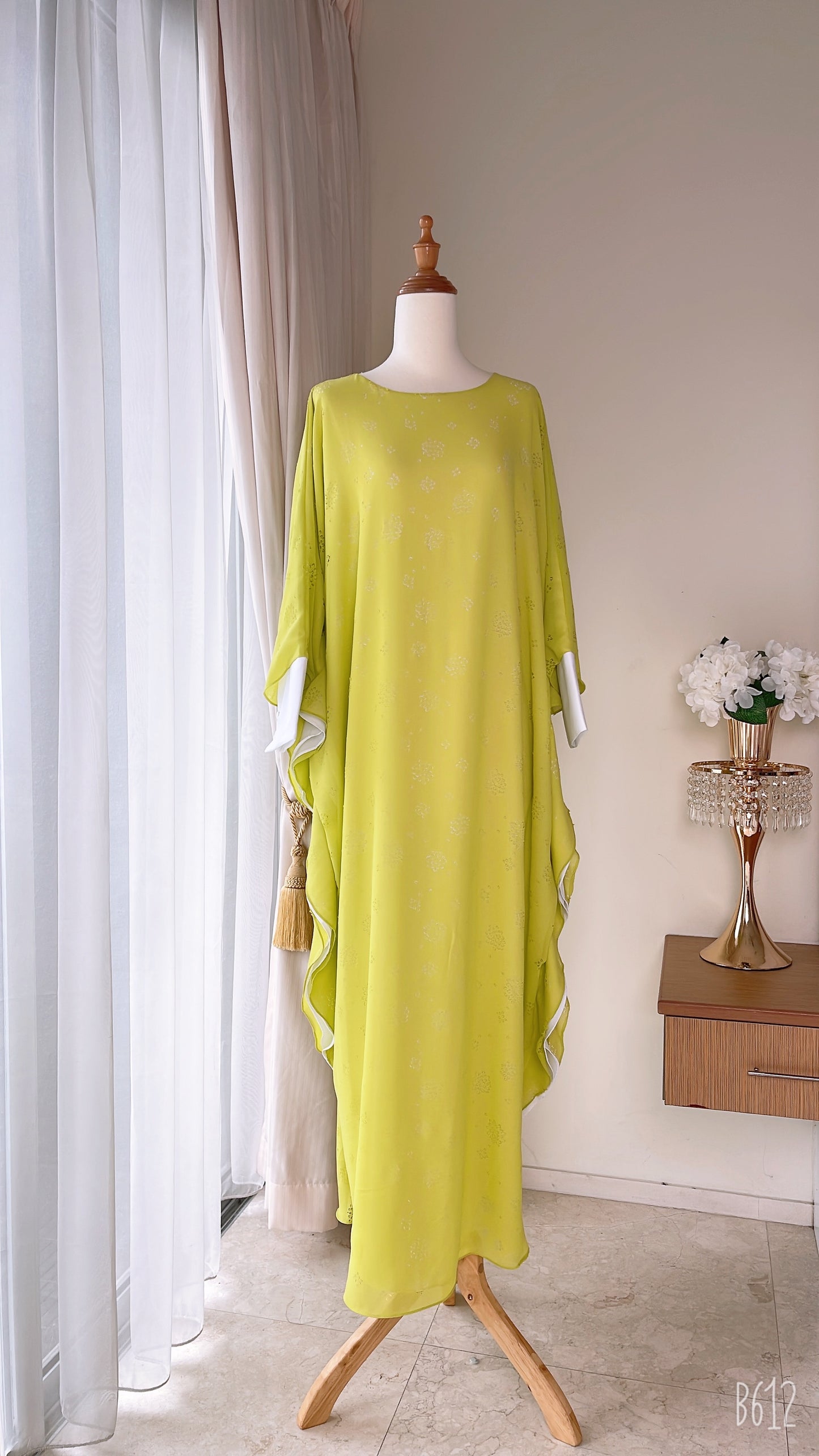 Double Layers Chiffon Silk Caftan