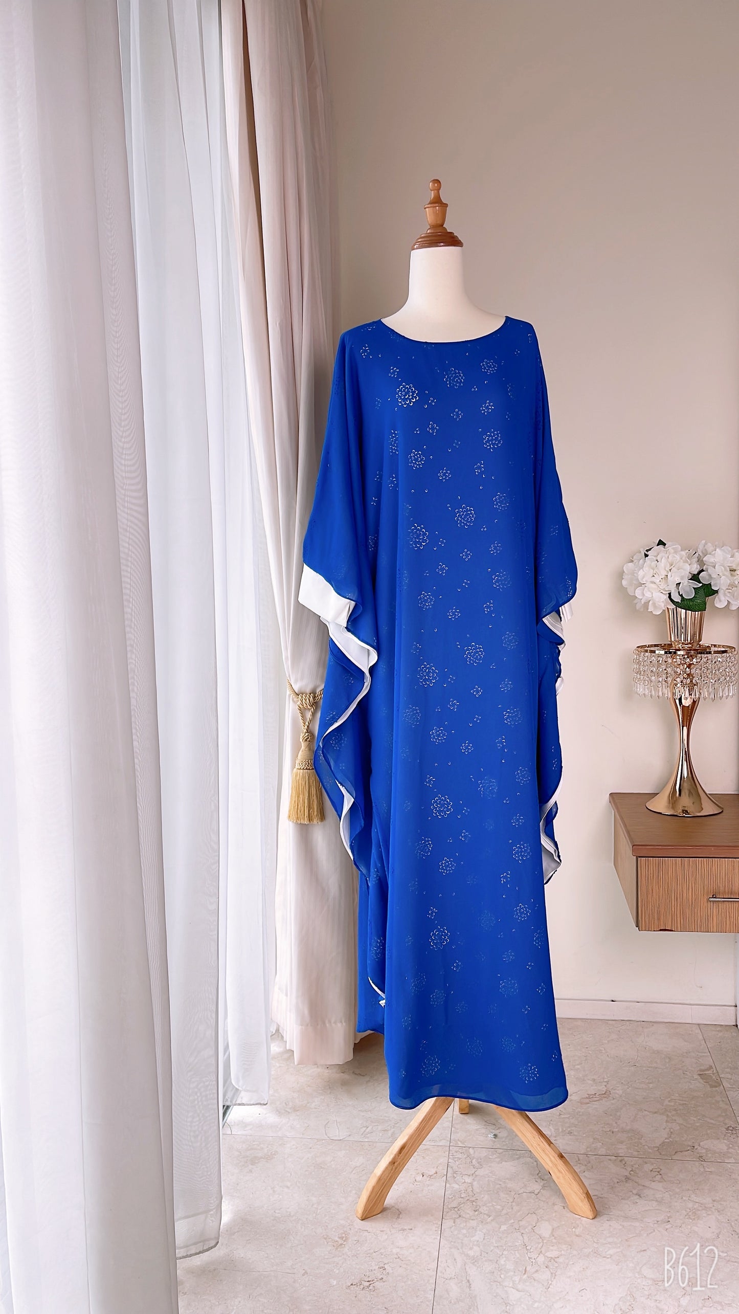 Double Layers Chiffon Silk Caftan