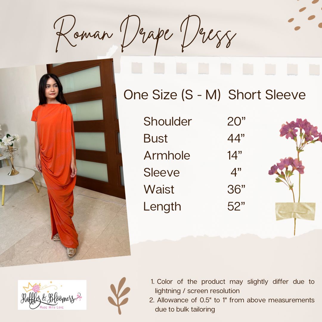 Roman Drape Dress (Short Sleeve)