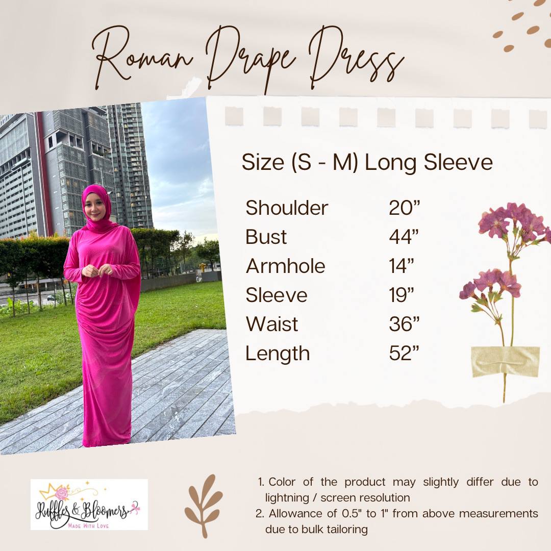 Roman Drape Dress (Long Sleeve)