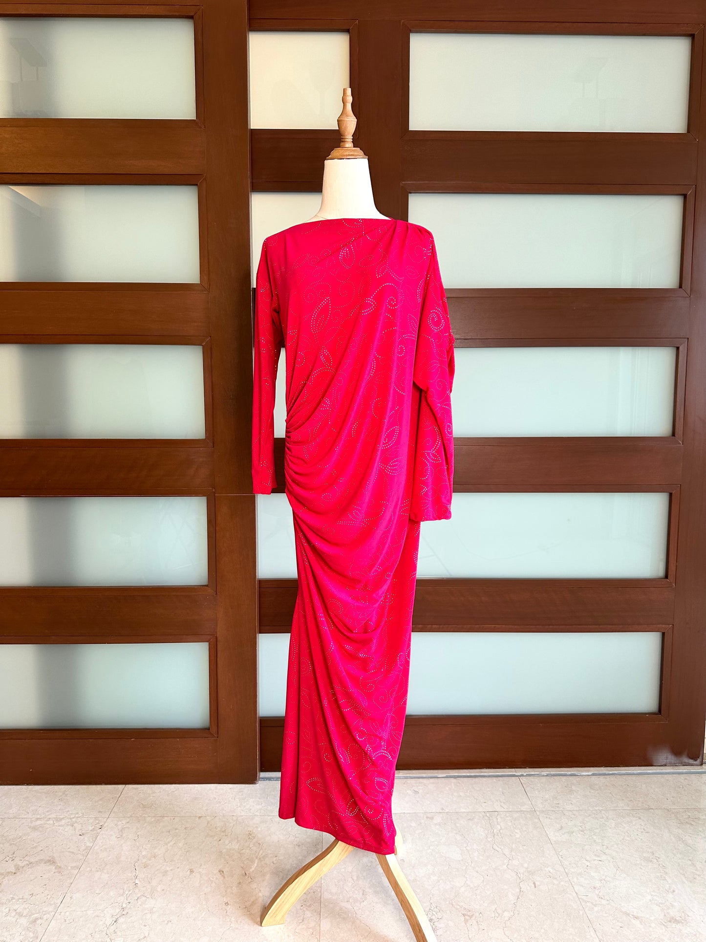 Roman Drape Dress (Long Sleeve)