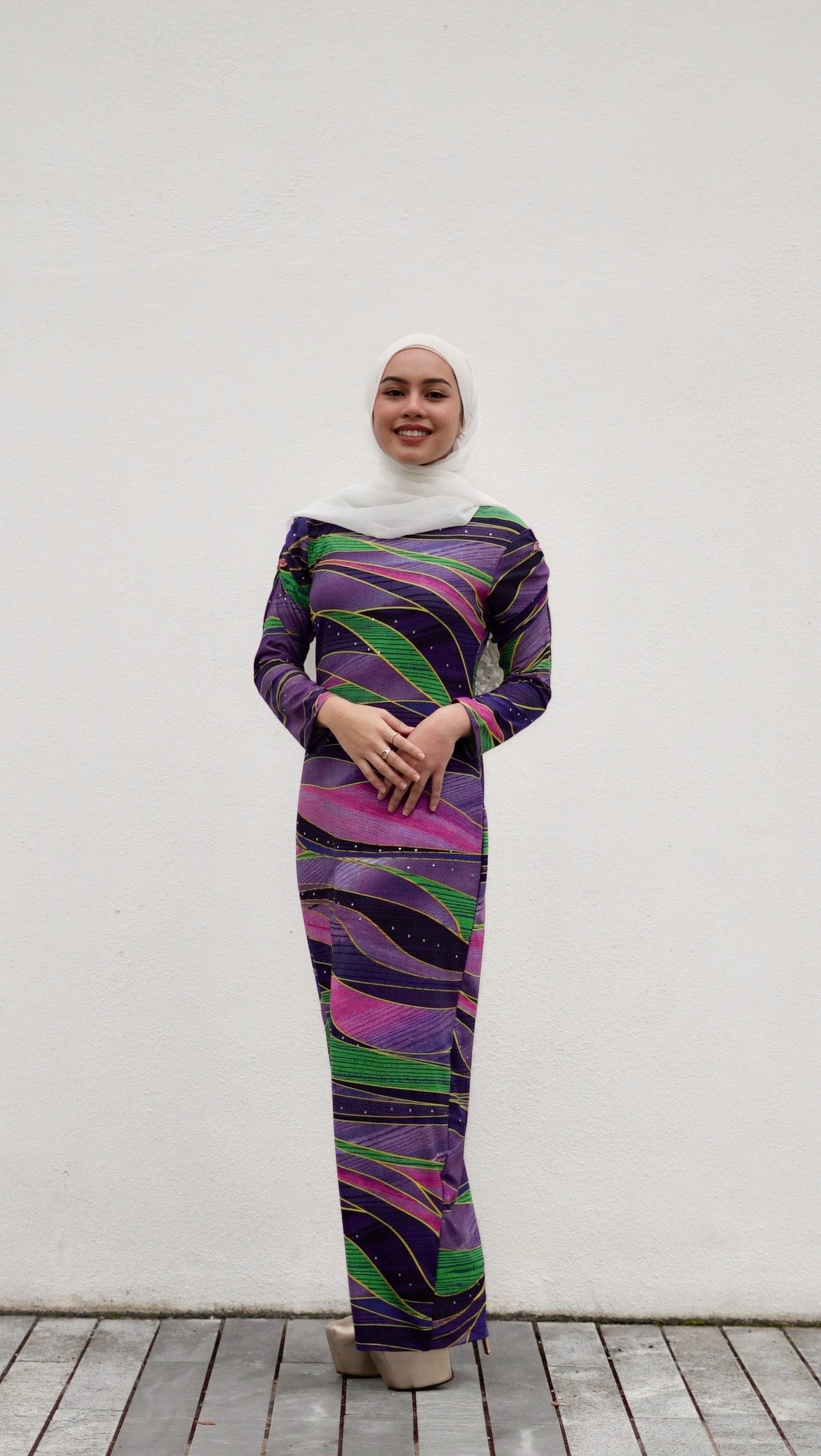 Stretchable Ironless Kurung Dress